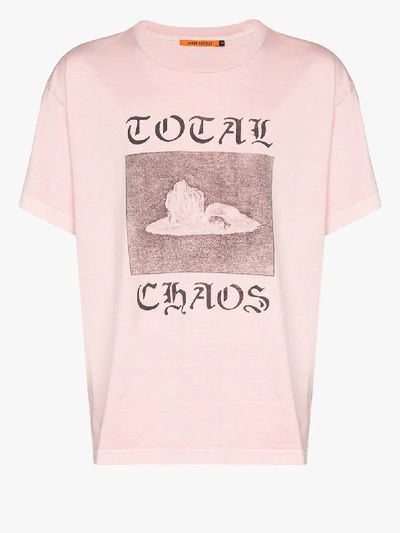 Vyner Articles Total Chaos Print Cotton T-shirt In Pink