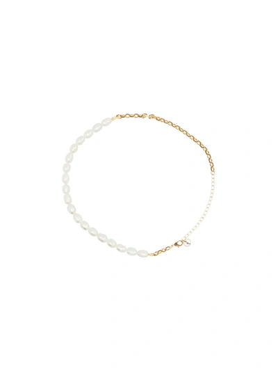 Anissa Kermiche Gold-plated Duel Pearl Necklace