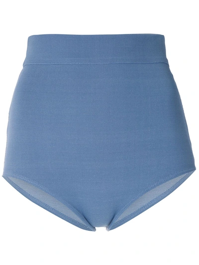 Egrey Classic High Waisted Bikini Bottom In Blue