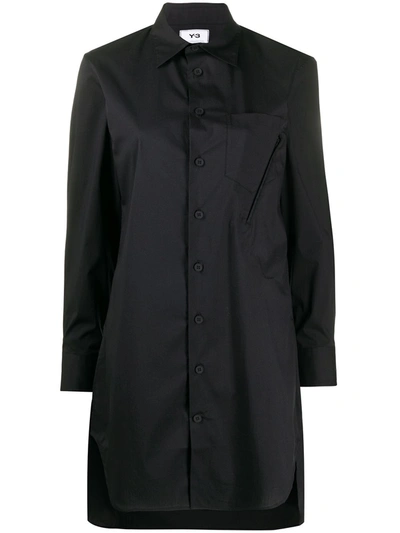 Y-3 Yohji Yamamoto Longline Shirt In Black