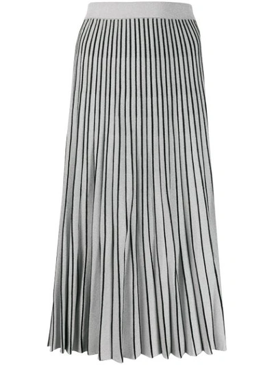 Proenza Schouler Women's Pleated Knit Midi Skirt In Metallic