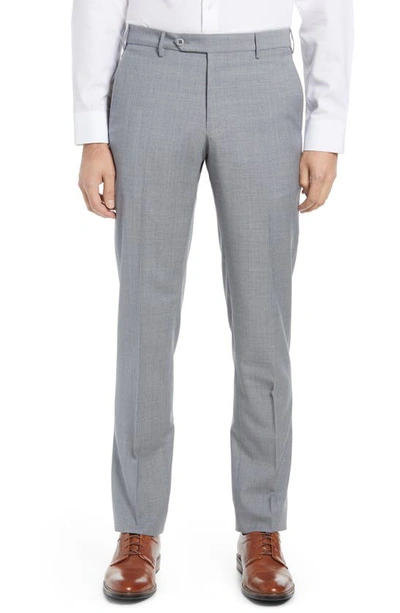 Zanella Men's Noah Virgin Wool Blend Dress Pants In Light Grey