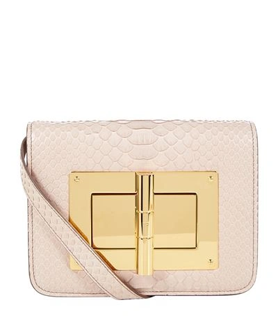 Tom Ford Natalia Small Python Square Shoulder Bag In Blush Nude