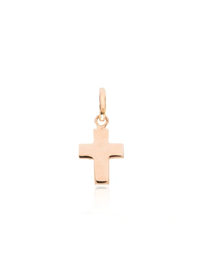 Gigi Clozeau 18kt Rose Gold Solid Cross Charm