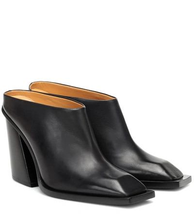 Petar Petrov Sterling Leather Mules In Black