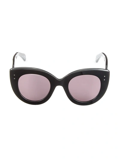 Alaïa Women's 48mm Oversized Cat Eye Sunglasses In Black