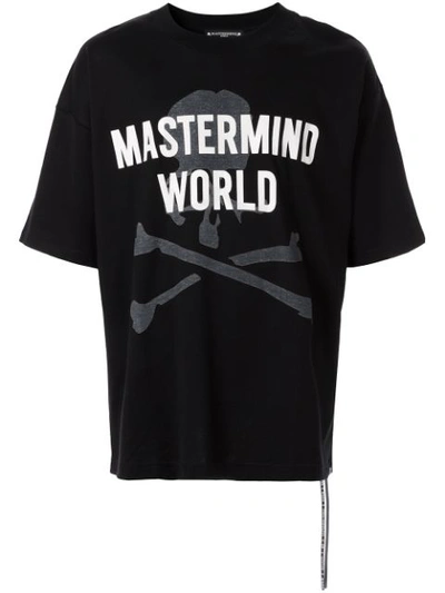 Mastermind Japan Printed Cotton Jersey T-shirt In Black