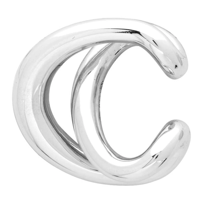 Charlotte Chesnais Initial Sterling Silver Ear Cuff In Argent