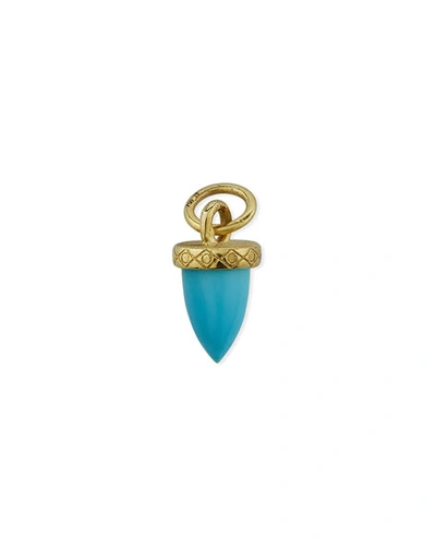 Jude Frances 18k Petite Turquoise Bullet Earring Charm, Single
