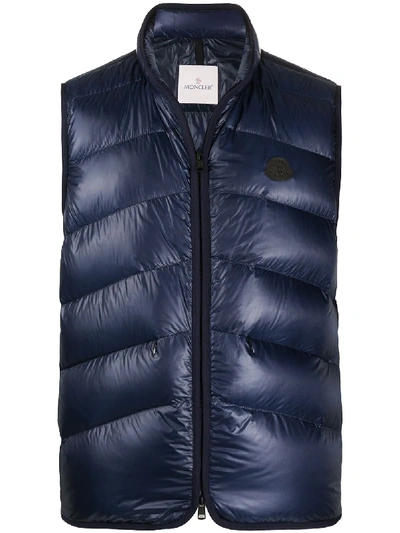 Moncler Men's Bourceau Puffer Vest In Blue