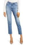 Ag Isabelle High-rise Straight Cropped Jeans In 20 Years Duplicity