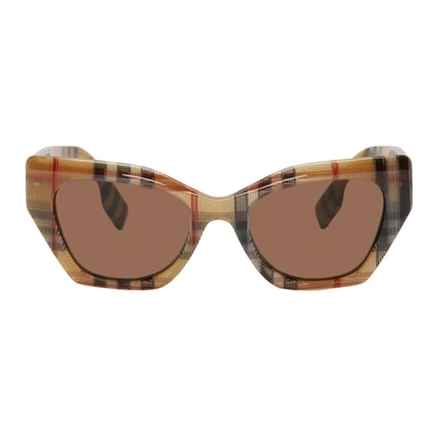 Burberry Vintage Check Butterfly Acetate Sunglasses In Brown