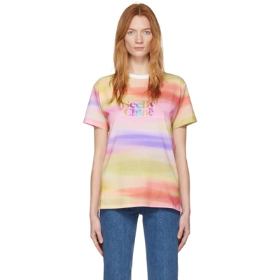 See By Chloé See By Chloe Multicolor Rainbow Logo T-shirt