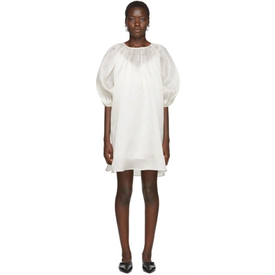 Arch The Ssense Exclusive Off-white Silk Balloon Dress In Ivory