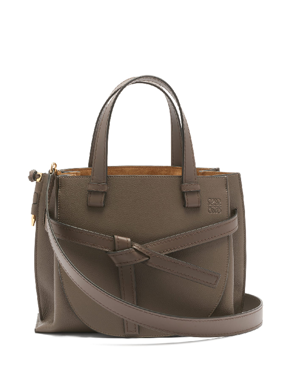 Loewe Gate Small Grained-leather Tote Bag In Dark Grey | ModeSens