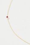 Maya Brenner 14k Yellow Gold Asymmetrical Birthstone Necklace In Red