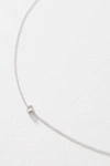 Maya Brenner 14k White Gold Asymmetrical Birthstone Necklace In Beige