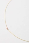 Maya Brenner 14k Yellow Gold Asymmetrical Birthstone Necklace In Pink