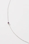 Maya Brenner 14k White Gold Asymmetrical Birthstone Necklace In Purple