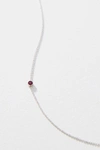 Maya Brenner 14k White Gold Asymmetrical Birthstone Necklace In Red
