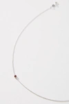 Maya Brenner 14k White Gold Asymmetrical Birthstone Necklace In Purple