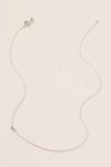 Maya Brenner 14k White Gold Asymmetrical Birthstone Necklace In Clear