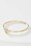 Maya Brenner 14k Yellow Gold Birthstone Ring In Green