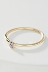 Maya Brenner 14k Yellow Gold Birthstone Ring In Blue