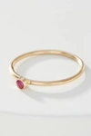 Maya Brenner 14k Yellow Gold Birthstone Ring In Red