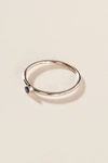 Maya Brenner 14k White Gold Birthstone Ring In Blue