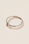 Maya Brenner 14k White Gold Birthstone Ring In Red