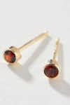 Maya Brenner 14k Yellow Gold Birthstone Post Earrings In Purple