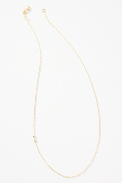 Maya Brenner 14k Gold Asymmetrical Monogram Necklace