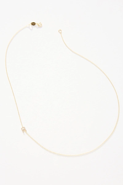 Maya Brenner 14k Gold Asymmetrical Monogram Necklace