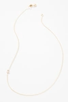 Maya Brenner 14k Gold Asymmetrical Monogram Necklace In Multicolor