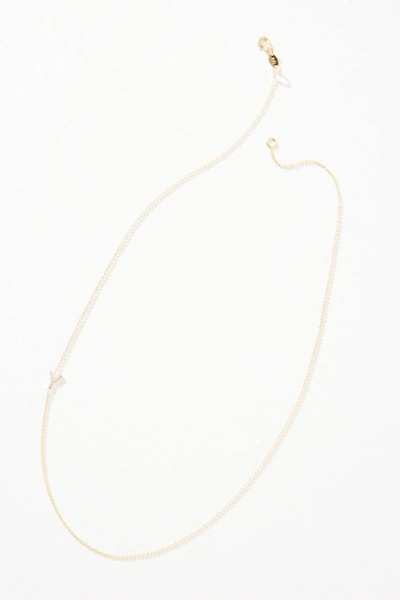 Maya Brenner 14k Gold Asymmetrical Monogram Necklace