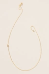 Maya Brenner 14k Gold Asymmetrical Numeral Necklace In Grey