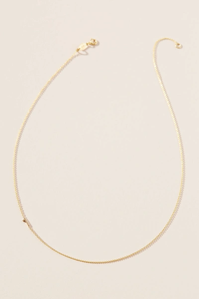 Maya Brenner 14k Gold Asymmetrical Numeral Necklace In Black