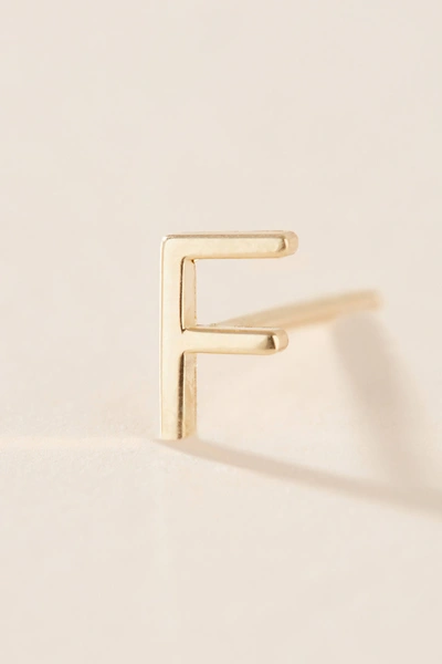 Maya Brenner 14k Yellow Gold Monogram Post Earring