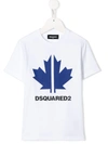 Dsquared2 Teen Logo-print Short-sleeved T-shirt In White