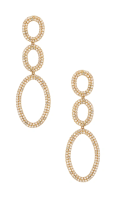 Ettika Drop Triple Hoop Earrings In Gold