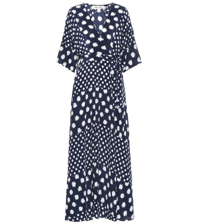 Diane Von Furstenberg Eloise Floral-print Asymmetrical Wrap Dress In Batik Dot