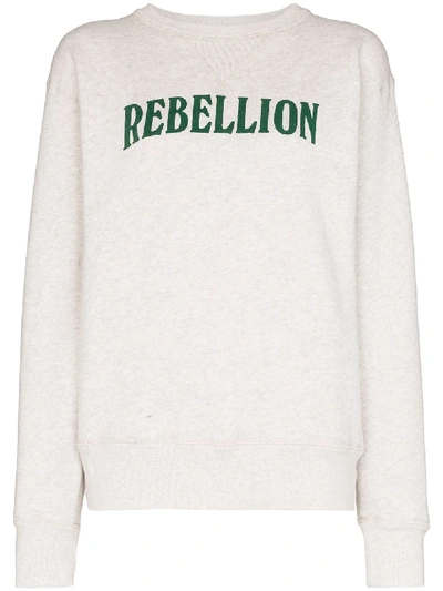 Isabel Marant Étoile Rebellion Print Sweater In Grey