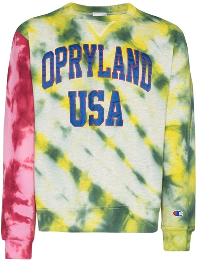 Stain Shade Opryland Tie-dyed Jumper In Yellow