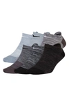 Nike 6-pack Everyday Lightweight No-show Training Socks In Black/grey/white