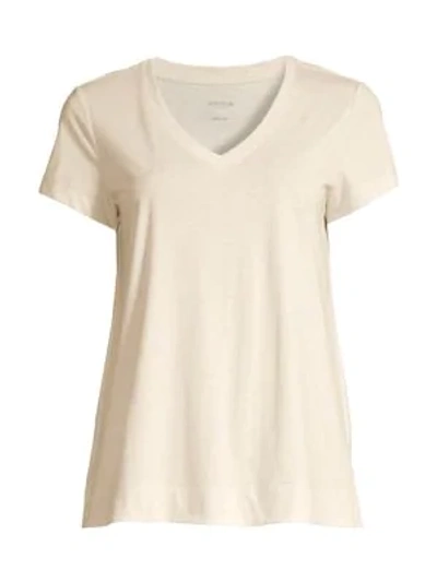 Lafayette 148 Women's The Modern V-neck Tee In Stone Melange