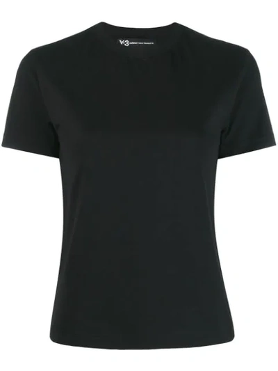 Y-3 Round Neck Back Print T-shirt In Black