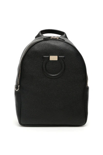 Ferragamo Gancini Backpack In Black