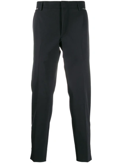 Prada Zip Detail Tailored Trousers In Black