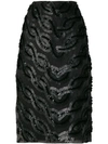Erika Cavallini Side-slit Embellished Skirt In Black